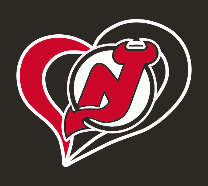 New Jersey Devils Heart Logo iron on paper